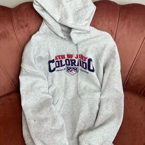 Jerzees Gray Colorado Graphic Hoodie
